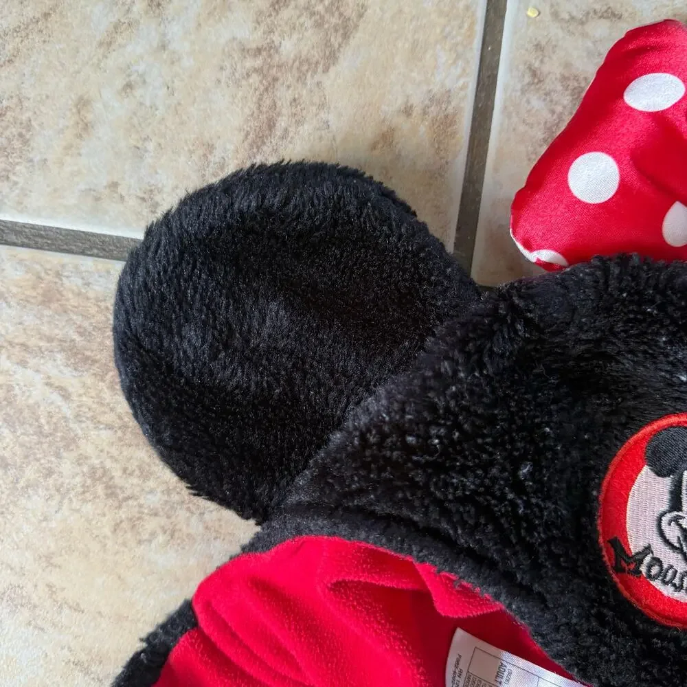 Disney Parks Minnie Mouse Mouseketeers Fleece Hat‎ Beanie W/ Ears Scarf Mittens